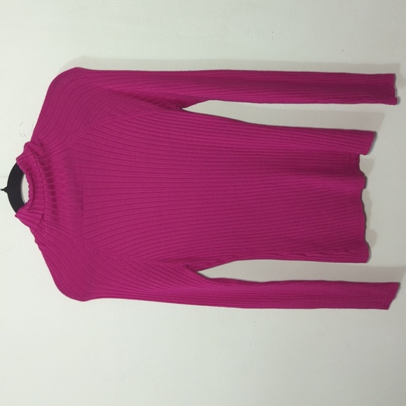 INC International Concepts Fuchsia Turtleneck Sweater Ribbed Women's Size XL - Picture 3 of 3